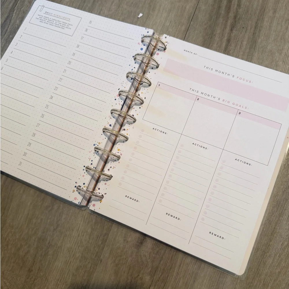 Happy Planner Pink and Gold Floral Planner
